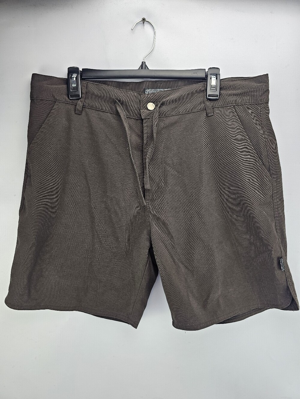 Poler Outdoor Stuff Hybrid Chino Shorts Solid Dark Brown Men's Size 36